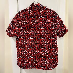 Floral Red and Black Men's Shirt